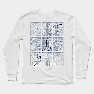 Ahmedabad, Gujarat, India City Map Typography - Coastal Long Sleeve T-Shirt